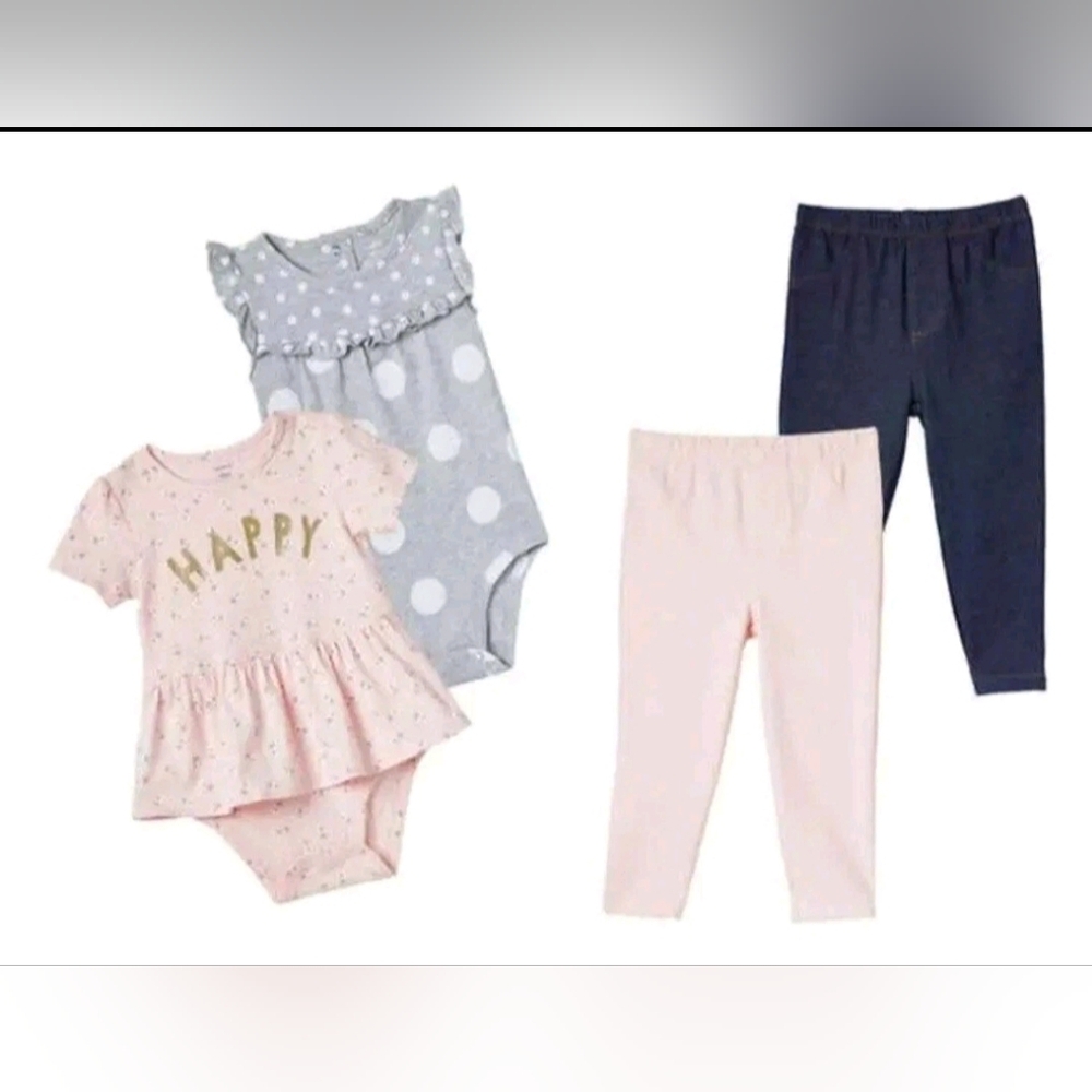 Carter's Pink Floral Bodysuit Set